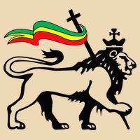 Rasta Lion Of Judah Rastafarian Reggae Lion And Christian Drawstring Bag