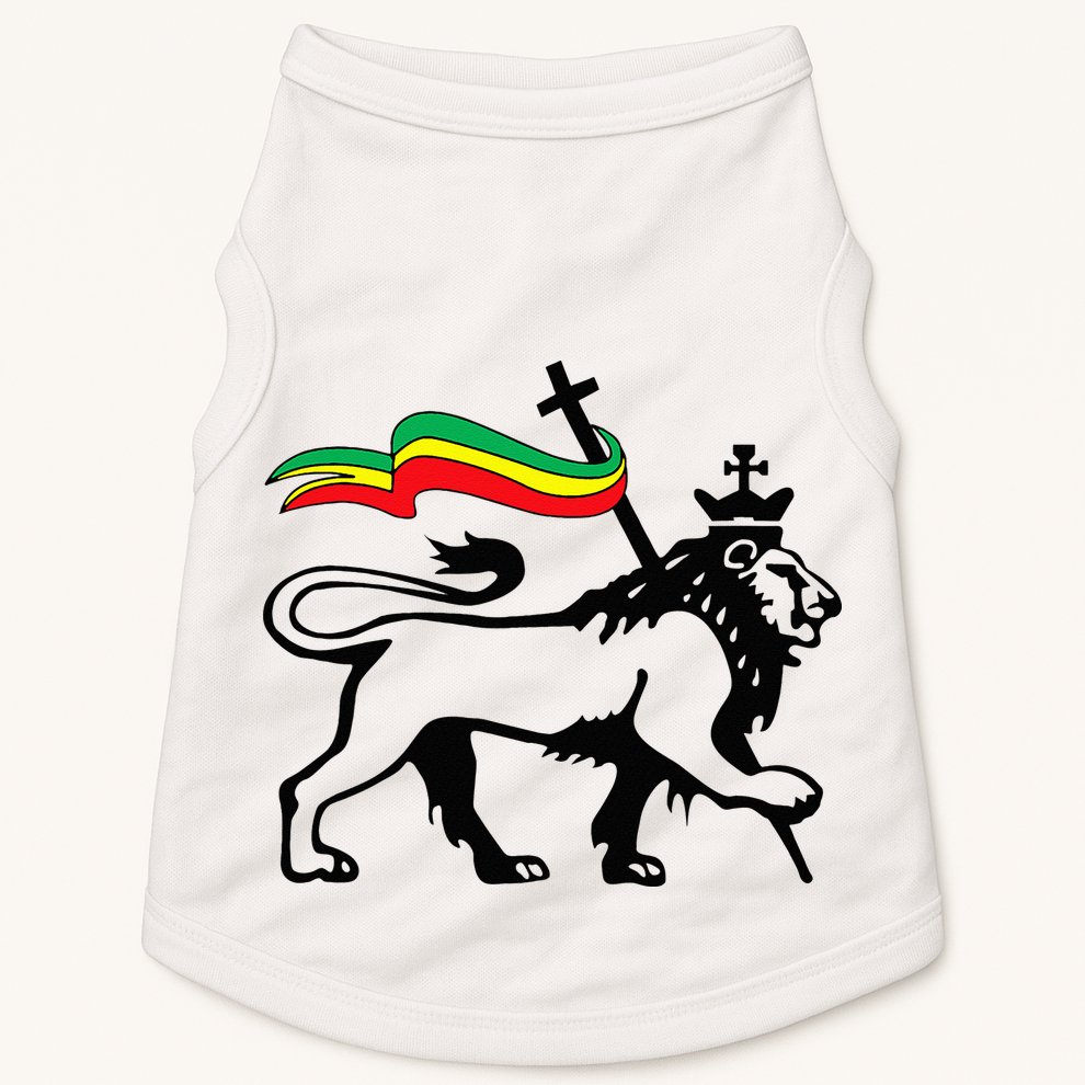 Rasta Lion Of Judah Rastafarian Reggae Lion And Christian Doggie Tank