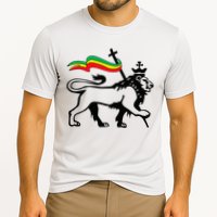 Rasta Lion Of Judah Rastafarian Reggae Lion And Christian Cooling Performance Crew T-Shirt
