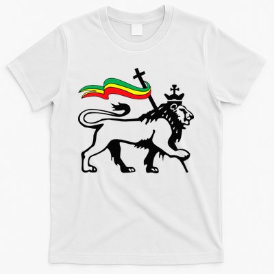 Rasta Lion Of Judah Rastafarian Reggae Lion And Christian T-Shirt
