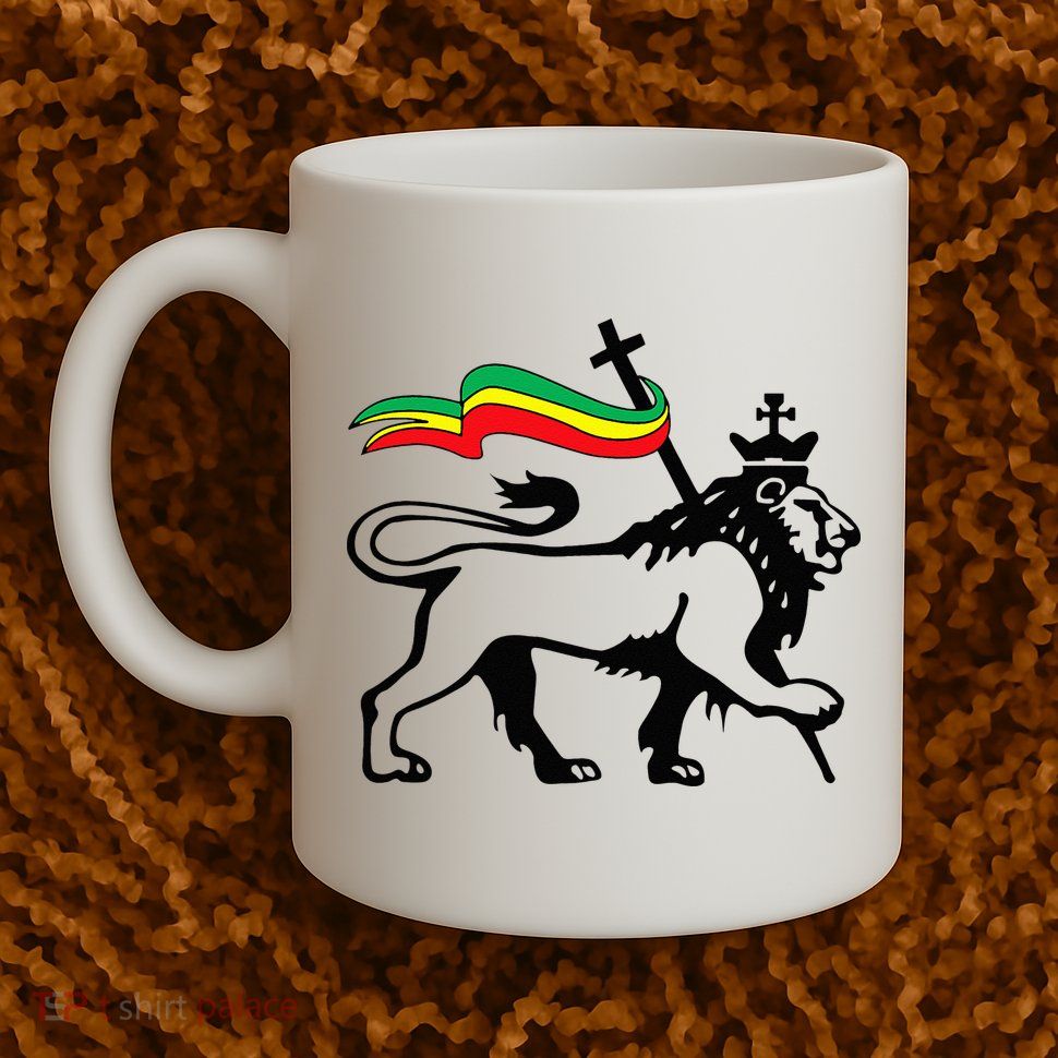 Rasta Lion Of Judah Rastafarian Reggae Lion And Christian Mug