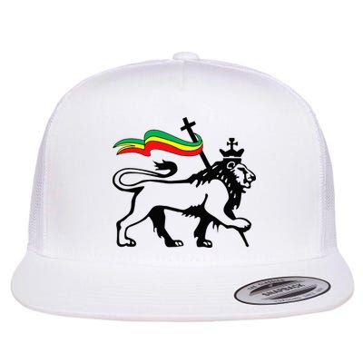 Rasta Lion Of Judah Rastafarian Reggae Lion And Christian Flatbill Hat