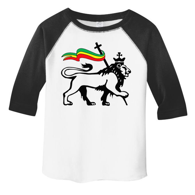 Rasta Lion Of Judah Rastafarian Reggae Lion And Christian Toddler Fine Jersey T-Shirt