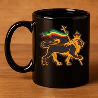 Rasta Lion Of Judah Pride Of Judaism Ethiopia And Christian 11oz C Handle Ceramic Mug