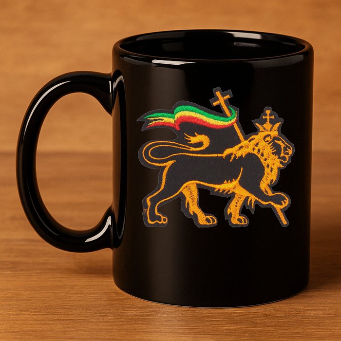 Rasta Lion Of Judah Pride Of Judaism Ethiopia And Christian 11oz C Handle Ceramic Mug