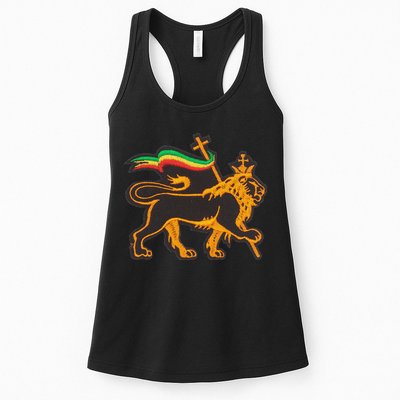 Rasta Lion Of Judah Pride Of Judaism Ethiopia And Christian Womens Tank Top