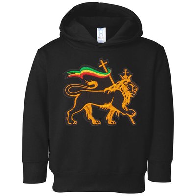 Rasta Lion Of Judah Pride Of Judaism Ethiopia And Christian Toddler Hoodie