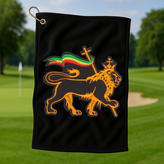 Rasta Lion Of Judah Pride Of Judaism Ethiopia And Christian Golf Towel