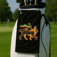 Rasta Lion Of Judah Pride Of Judaism Ethiopia And Christian Golf Towel