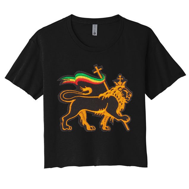 Rasta Lion Of Judah Pride Of Judaism Ethiopia And Christian Crop Top