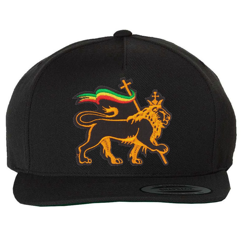 Rasta Lion Of Judah Pride Of Judaism Ethiopia And Christian Wool Snapback Cap