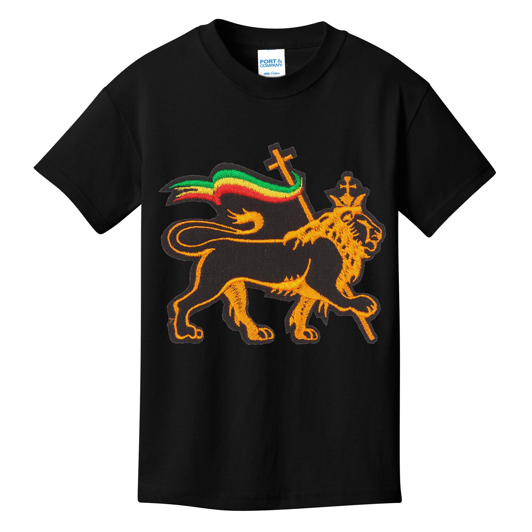 Rasta Lion Of Judah Pride Of Judaism Ethiopia And Christian Kids T-Shirt