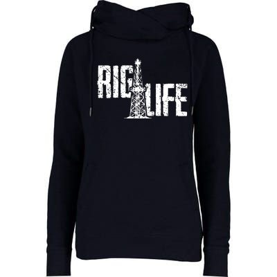 Rig Life Oilfield Womens Funnel Neck Pullover Hood