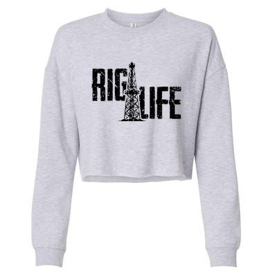 Rig Life Oilfield Cropped Pullover Crew