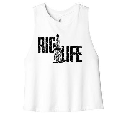 Rig Life Oilfield Women's Racerback Cropped Tank