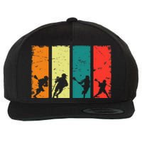 Retro Lacrosse Players Lax Stick Vintage Lacrosse Wool Snapback Cap