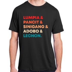 Retro Lumpia Pancit Sinigang Adobo Lechon Filipino Filipina Adult ChromaSoft Performance T-Shirt