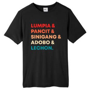 Retro Lumpia Pancit Sinigang Adobo Lechon Filipino Filipina Tall Fusion ChromaSoft Performance T-Shirt