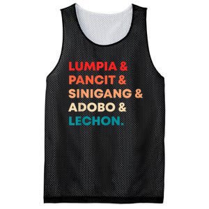 Retro Lumpia Pancit Sinigang Adobo Lechon Filipino Filipina Mesh Reversible Basketball Jersey Tank