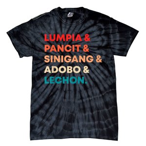 Retro Lumpia Pancit Sinigang Adobo Lechon Filipino Filipina Tie-Dye T-Shirt