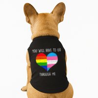 Retro Lgbtq Pride You’Ll Have To Go Through Me Doggie Tank