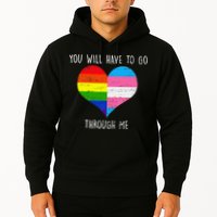 Retro Lgbtq Pride You’Ll Have To Go Through Me Hoodie