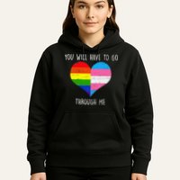 Retro Lgbtq Pride You’Ll Have To Go Through Me Hoodie
