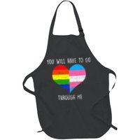 Retro Lgbtq Pride You’Ll Have To Go Through Me Apron