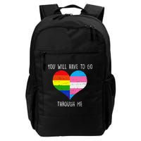 Retro Lgbtq Pride You’Ll Have To Go Through Me Backpack