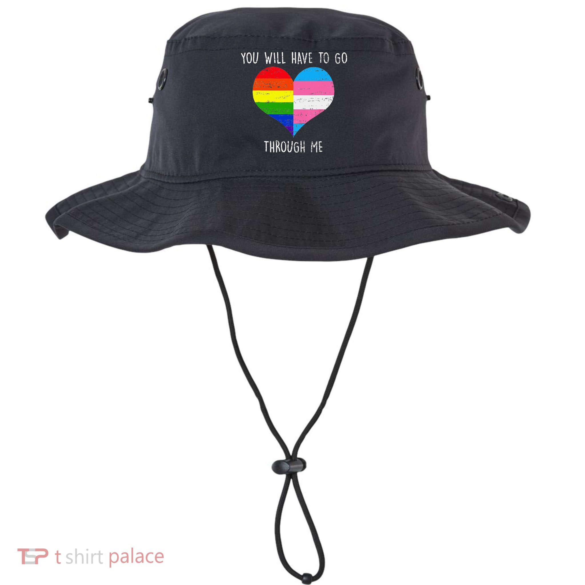 Retro Lgbtq Pride You’Ll Have To Go Through Me Bucket Hat