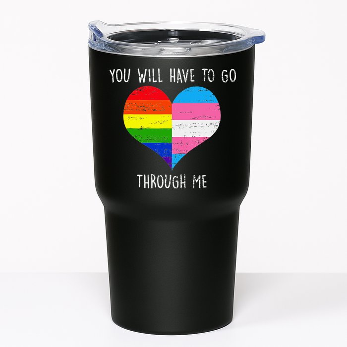 Retro Lgbtq Pride You’Ll Have To Go Through Me Tumbler