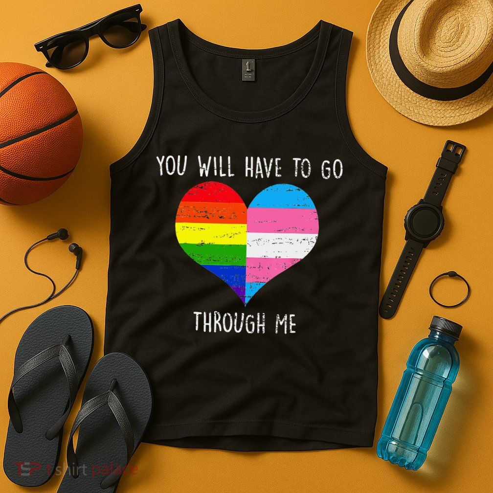 Retro Lgbtq Pride You’Ll Have To Go Through Me Tank Top