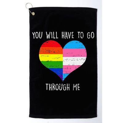 Retro Lgbtq Pride You’Ll Have To Go Through Me Golf Towel