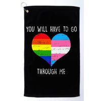Retro Lgbtq Pride You’Ll Have To Go Through Me Golf Towel