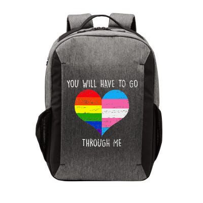 Retro Lgbtq Pride You’Ll Have To Go Through Me Vector Backpack