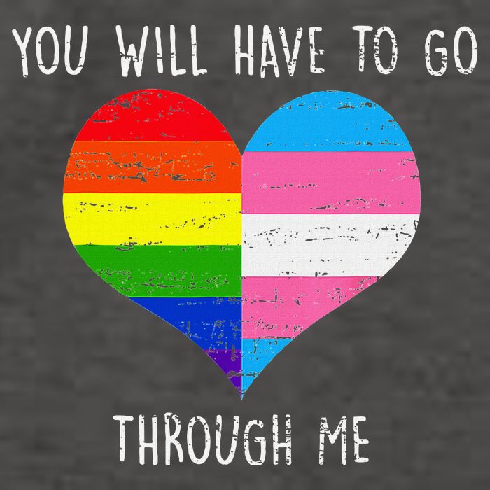 Retro Lgbtq Pride You’Ll Have To Go Through Me Vector Backpack