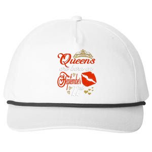 Red Lip Print Queens Are Born On September 22nd Virgo Gift Snapback Five-Panel Rope Hat