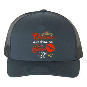 Red Lip Print Queens Are Born On September 22nd Virgo Gift Yupoong Adult 5-Panel Trucker Hat