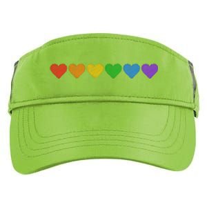 Rainbow LGBT Pride Hearts Adult Drive Performance Visor