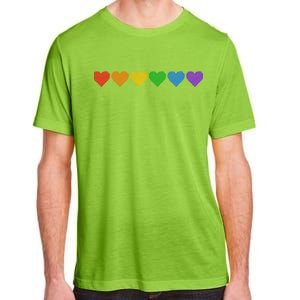 Rainbow LGBT Pride Hearts Adult ChromaSoft Performance T-Shirt