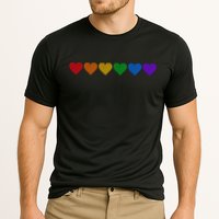 Rainbow LGBT Pride Hearts Cooling Performance Crew T-Shirt