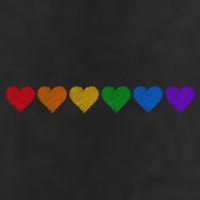 Rainbow LGBT Pride Hearts Adult Drive Performance Visor