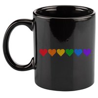 Rainbow LGBT Pride Hearts 11oz C Handle Ceramic Mug