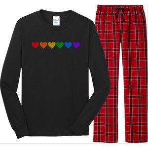 Rainbow LGBT Pride Hearts Long Sleeve Pajama Set