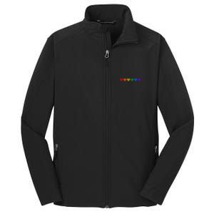 Rainbow LGBT Pride Hearts Core Soft Shell Jacket