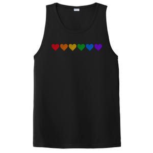 Rainbow LGBT Pride Hearts PosiCharge Competitor Tank