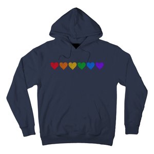 Rainbow LGBT Pride Hearts Hoodie