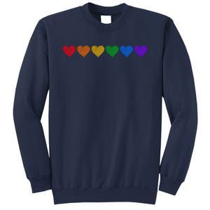 Rainbow LGBT Pride Hearts Sweatshirt