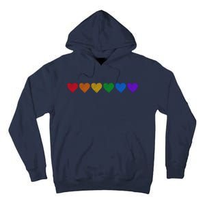 Rainbow LGBT Pride Hearts Tall Hoodie