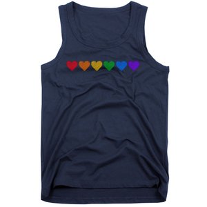 Rainbow LGBT Pride Hearts Tank Top